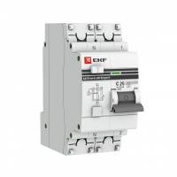 Дифференциальный автомат АД-32 1P+N 50А/300мА (характеристика C, AC, электронный, защита 270В) 4,5кА EKF PROxima