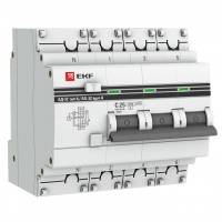 Дифференциальный автомат АД-32 3P+N 50А/30мА (характеристика C, AC, электронный, защита 270В) 4,5кА EKF PROxima