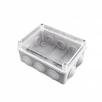 Коробка распаячная КМР-050-041пк пылевлагозащищенная,10 мембранных вводов, уплотнительный шнур, прозрачная крышкой (150х110х70)  EKF PROxima