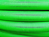 Труба гибкая двустенная дренажная д.125мм, класс SN8, перфорация 360 град., цвет зеленый