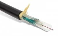 Многомодовый оптический кабель 8 волокон, Central tube, для внешней прокладки, бронированный стальной лентой, PE, чёрный Hyperline
