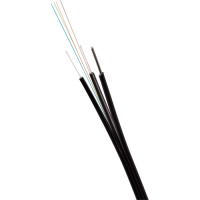 Волоконно-оптический кабель FTTH Drop с тросом,  FRP, PE, 4 волокна, SM G657