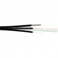 Оптический кабель универсальный FTTH Drop с тросом, плоский,  FRP, нг(А)-HF, 2 волокна, OS2 Ultra, черный