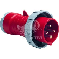 Вилка кабельная 332P9W, 32А, 3P+E, IP67, 9ч