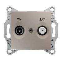 TV/SAT розетка оконечная, титан