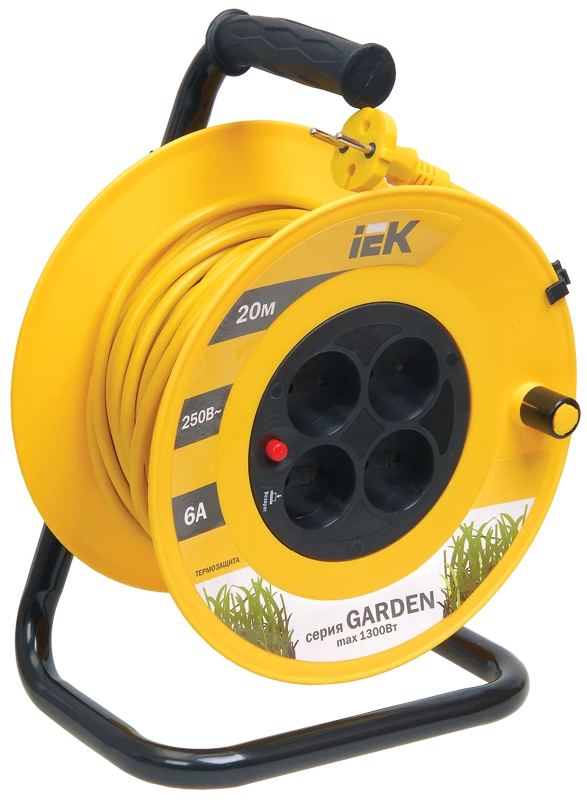 Катушка УК20 с т/з 4 места 2Р/20м 2х0,75 мм2 "Garden"