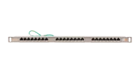 Коммутационная панель NIKOMAX 19", 0,5U, 24 порта, Кат.6 (Класс E), 250МГц, RJ45/8P8C, 110/KRONE, T568A/B, полный экран, с органайзером, металлик - гарантия: 5 лет расширенная / 25 лет системная
