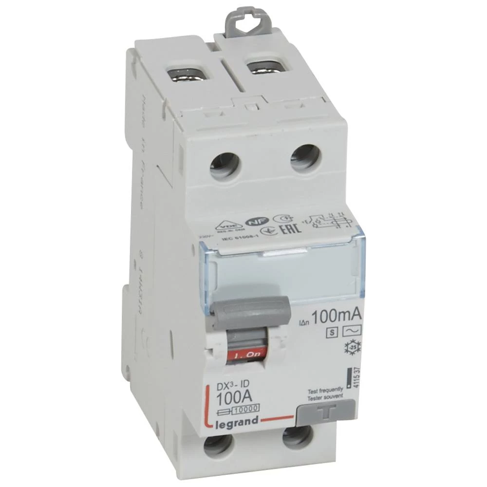 УЗО двухполюсное DX3 2П 100А 100мА-AC-S