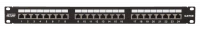 Коммутационная панель NETLAN 19", 1U, 24 порта, Кат.5e (Класс D), 100МГц, RJ45/8P8C, 110/KRONE, T568A/B, экранированная, черная