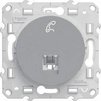 Компьютерная розетка ODACE RJ12 6 алюминий