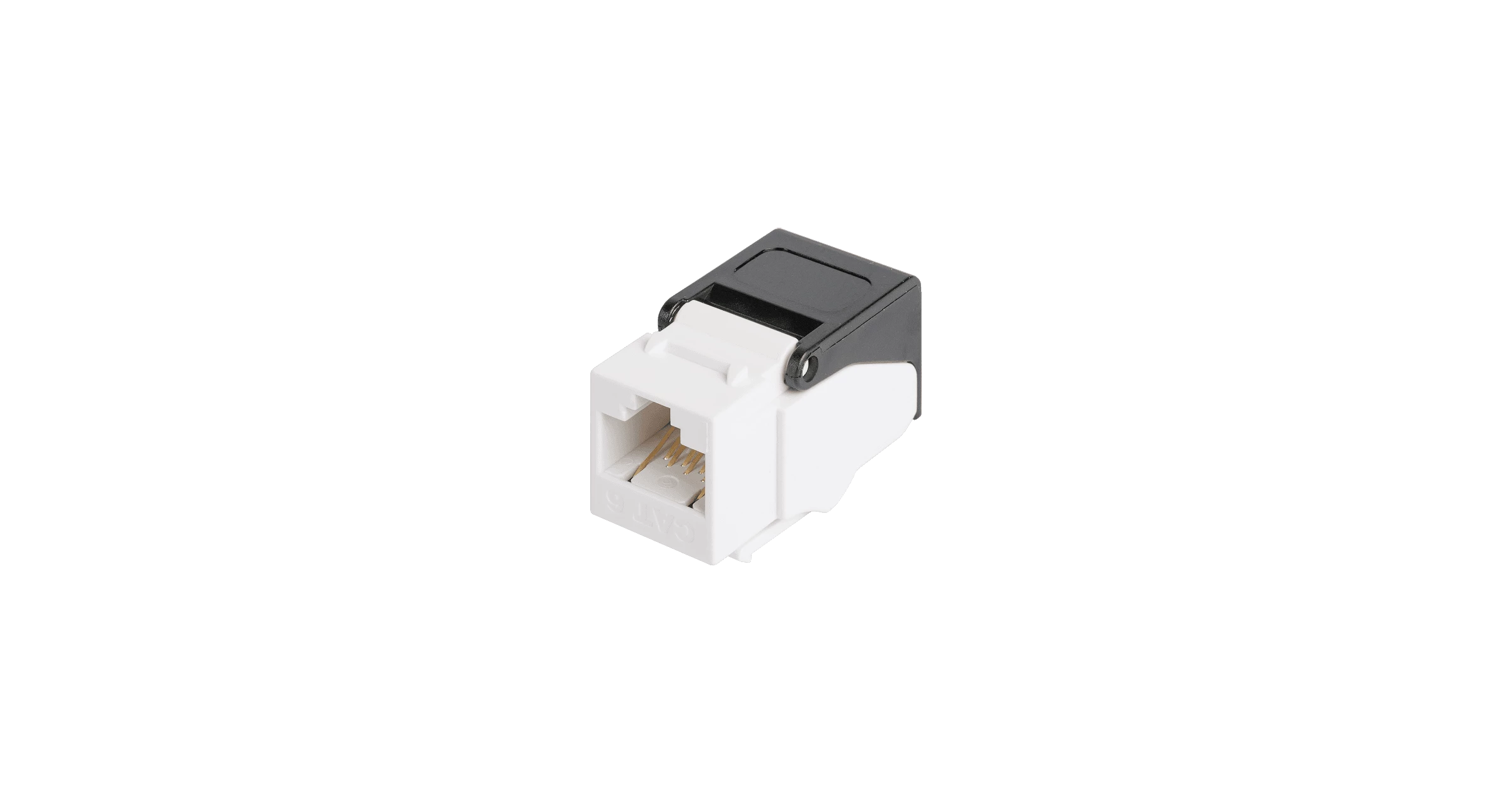 Модуль-вставка NIKOMAX типа Keystone, Кат.6 (Класс E), 250МГц, RJ45/8P8C, самозажимной, T568A/B, неэкранированный, белый - гарантия: 5 лет расширенная / 25 лет системная
