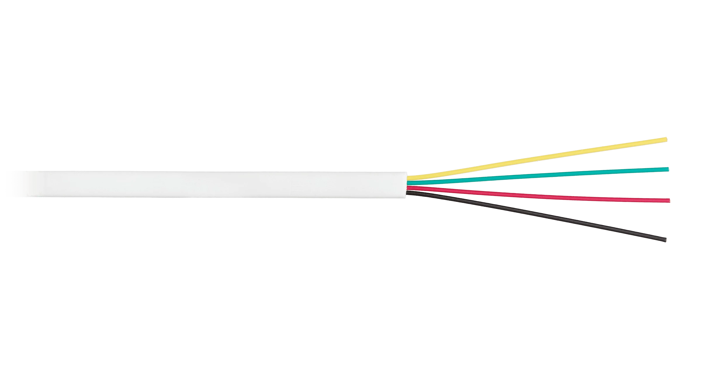 Кабель NIKOLAN телефонный, плоский, 4 многожильных проводника, BC (чистая медь), 26AWG (7х0,16мм), внутренний, PVC, белый, 100м - гарантия: 1 год