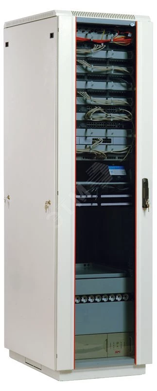 Шкаф телекоммуникационный напольный 33U (600 × 1000) дверь стекло