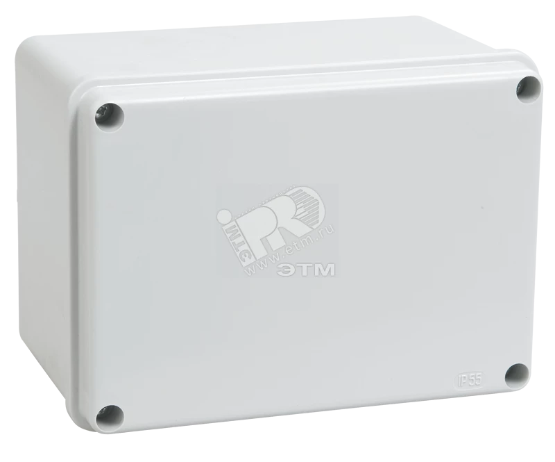 Коробка КМ41261 распаячная для о/п 150х110х85 мм IP44 (RAL7035, гладкие стенки)