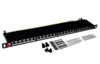 Патч-панель LANMASTER компактная 24 порта, STP, кат. 5E, 0.5U