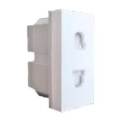 Розетка 250В 10А без з/к, шторки 45х22,5  (бел.) LK45 (20шт.)