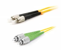 Патч-корд оптический LANMASTER, LSZH, дуплексный, ST/APC-FC/UPC, SM OS2, 1.0 м