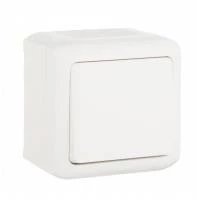 Кнопка 6A 1клав IP44 БЕЛ