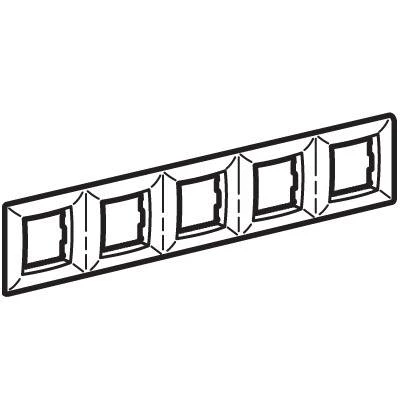 Рамка на 2+2+2+2+2 модуля (пятиместная), черная