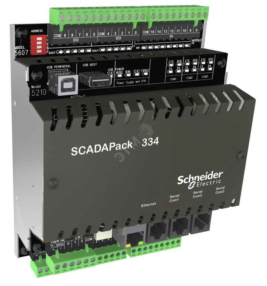 SCADAPack 334 RTU,2 Газ&Жидк,Ladders,24В,реле TBUP334-1N20-AB00S