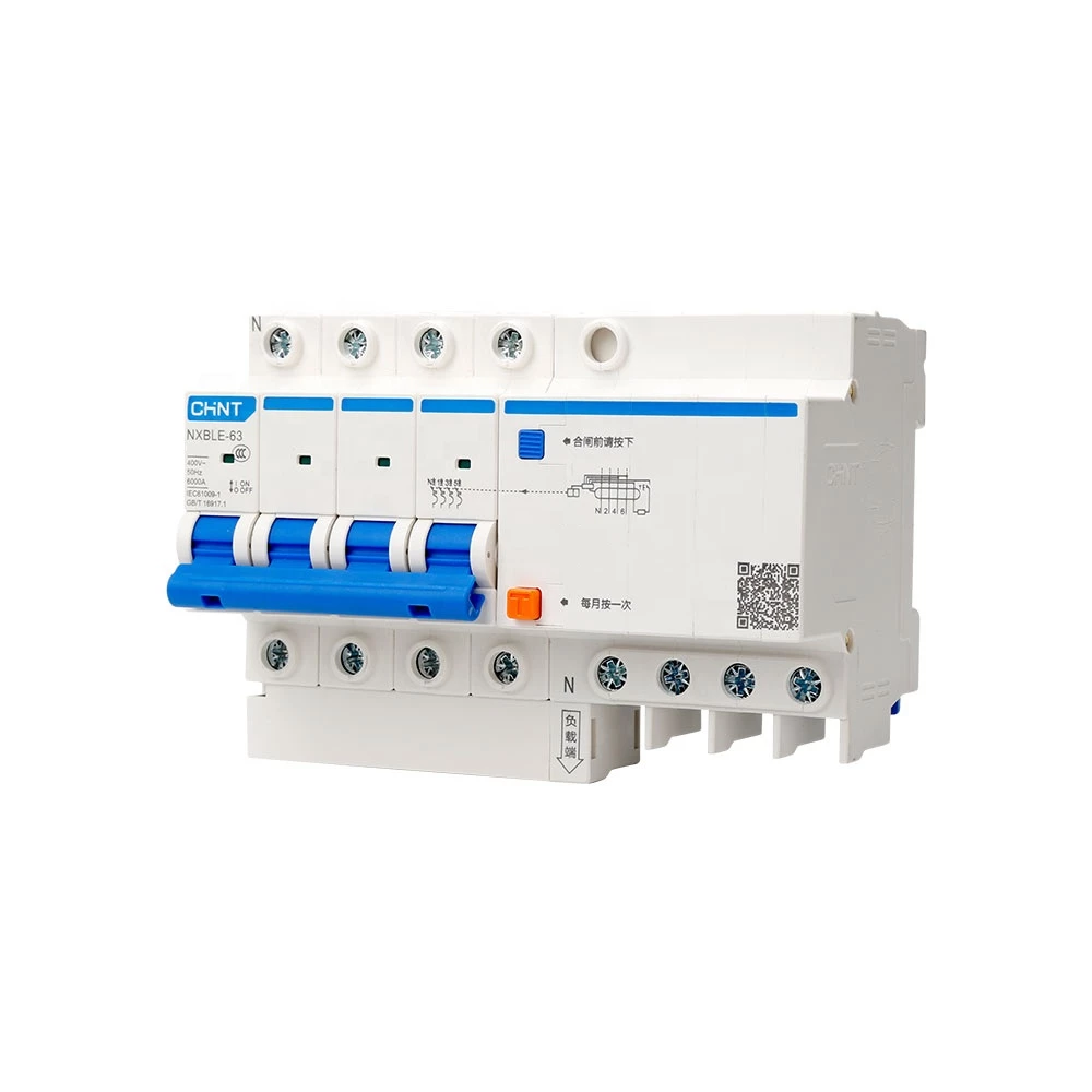 Диф. автомат NXBLE-63 4P D50 300mA тип AC  6kA (CHINT)