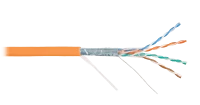 Кабель NIKOLAN F/UTP 4 пары, Кат.5e (Класс D), тест по ISO/IEC, 100МГц, одножильный, BC (чистая медь), 24AWG (0,50мм), внутренний, LSZH нг(А)-HFLTx, оранжевый, 305м - гарантия: 1 год / 10 лет системная