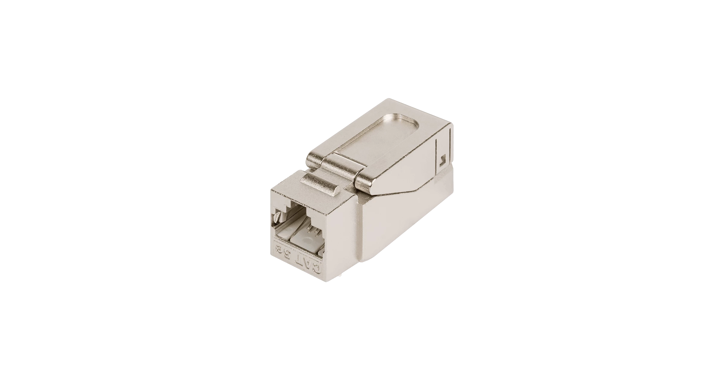 Модуль-вставка NIKOMAX типа Keystone, Кат.5е (Класс D), 100МГц, RJ45/8P8C, самозажимной, T568A/B, полный экран, металлик - гарантия: 5 лет расширенная / 25 лет системная