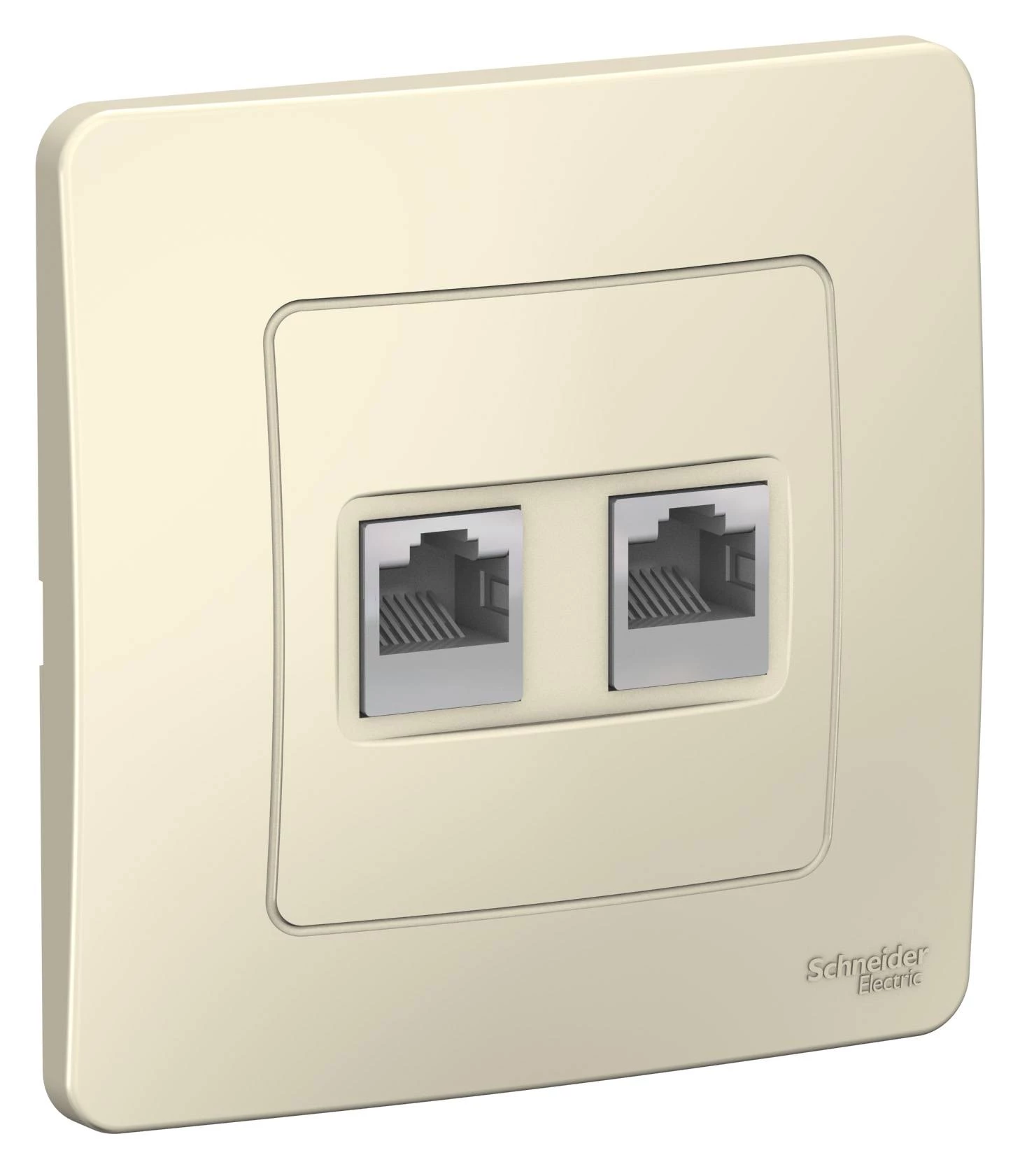 Двойная компьютерная розетка BLANCA RJ45, кат.5E, молочный BLNIS045002