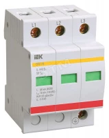 Ограничитель импульсных перенапряжений ОПС1-B 3Р In=30kA Un=400B Im=60kA ИЭК
