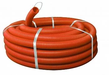 Труба гофр. ПНД Plast с зондом оранжевая d50мм (20м.) EKF PROxima
