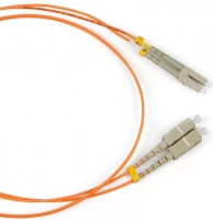 Патч-корд оптический LANMASTER, LSZH, дуплексный, LC/PC-SC/PC, MM 50/125, 1.5 м