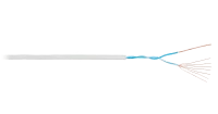 Кабель NIKOLAN U/UTP 1 пара, Кат.3 (Класс С), 16МГц, многожильный, BC (чистая медь), 24AWG (7х0,192мм), внутренний, PVC нг(А), светло-серый, 305м - гарантия: 1 год