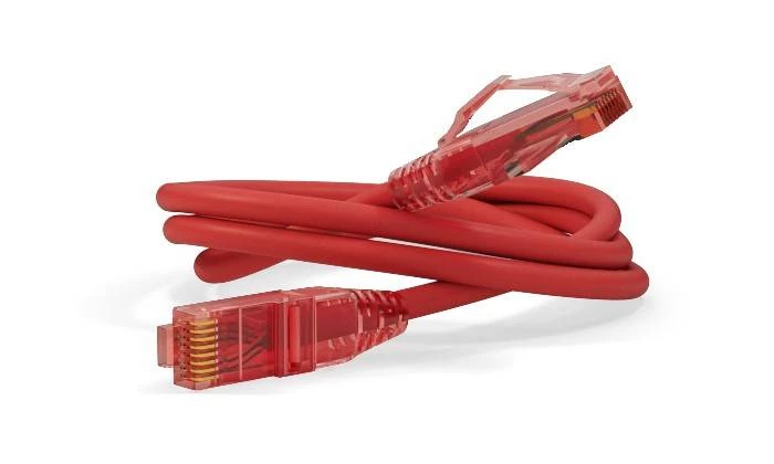 Патч-корд U/UTP, Cat.5е, LSZH, 5 м, красный Hyperline
