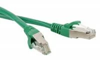 Патч-корд F/UTP, экранированный, Cat.5е, LSZH, 3 м, зеленый Hyperline