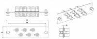 Панель для FO-19BX с 6 ST адаптерами, 6 волокон, одномод, 120x32 мм Hyperline