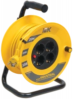 Катушка УК20 с т/з 4 места 2Р+PЕ/20м 3х1,0 мм2 "Industrial"