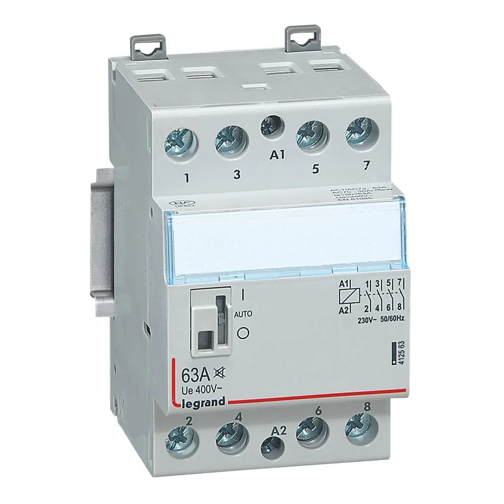Контактор 230V 4НО 63А бесшумный с ручкой управления CX3