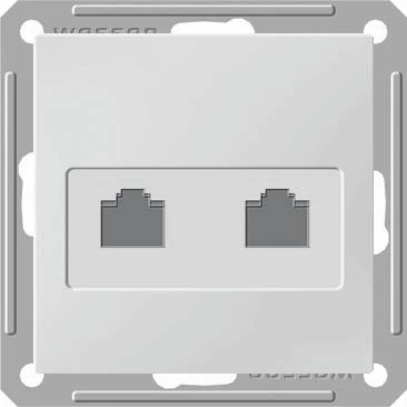 Двойная компьютерная розетка W59 RJ45 кат.5E, механизм, слоновая кость