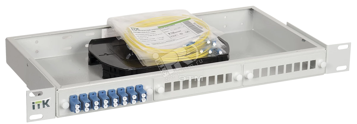 ITK 1U кросс укомплектованный: SC (Simplex) 16шт; (OS2)