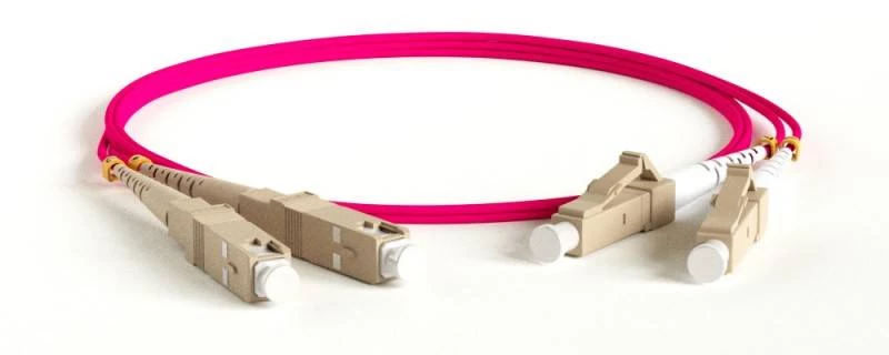 Патч-корд волоконно-оптический (шнур) MM 50/125(OM4), LC-SC, duplex, 10G, LSZH, 2 м Hyperline