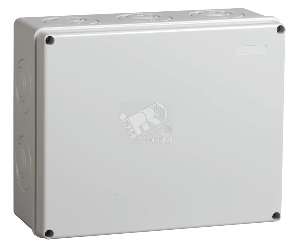 Коробка КМ41272 распаячная для о/п 240х195х90 мм IP55 (RAL7035, кабельные вводы 5 шт)