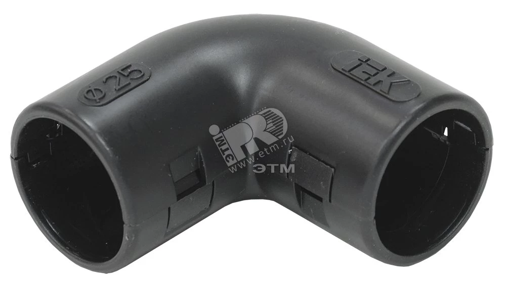 Поворот открывающийся на 90гр. CI32G IEK черный (5 шт/комп)