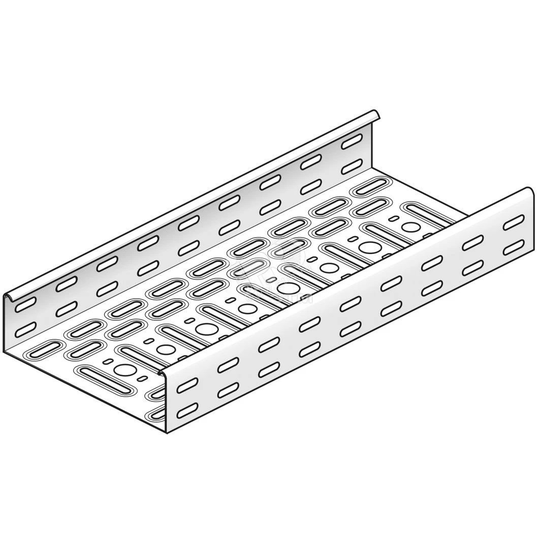 Кабельный лоток перфорированный с телескопическими концами HDKBSI60.100.100