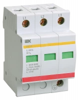 Ограничитель перенапряжений ОПС1-D 3P 5кА 230В IEK MOP20-3-D