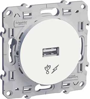 USB розетка бел ODACE