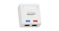 Настенная розетка NIKOMAX, 2 порта, Кат.5e (Класс D), 100МГц, RJ45/8P8C, 110/KRONE, T568A/B, на печатной плате, неэкранированная, белая - гарантия: 5 лет расширенная / 25 лет системная