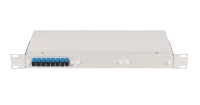 Оптический кросс NIKOMAX 19", 1U, укомплектованный на 8 портов SC/UPC, SM 9/125 OS2, стальной, серый, в комплекте: адаптеры, монтажные шнуры 1м, сплайс-кассета с крышкой и КДЗС