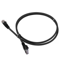 Патч-корд LANMASTER LSZH UTP кат.6, 0.5 м, черный