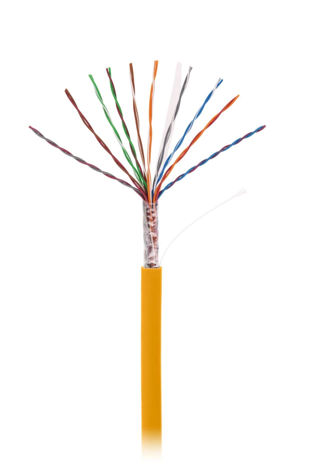 Кабель NETLAN U/UTP 10 пар, Кат.5 (Класс D), 100МГц, одножильный, BC (чистая медь), внутренний, LSZH нг(B)-HF, оранжевый, 305м