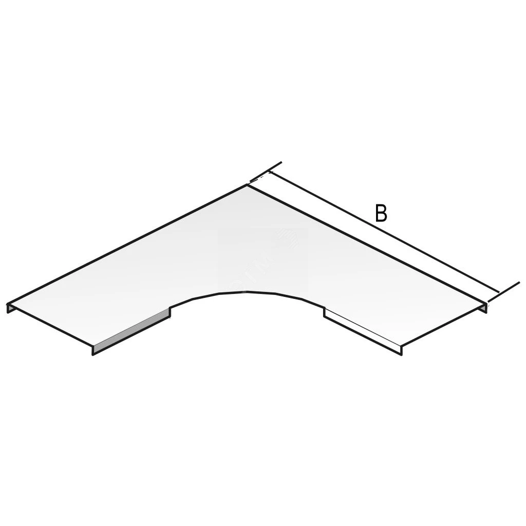 Крышка для угла горизонтального 90° HDDB90.200